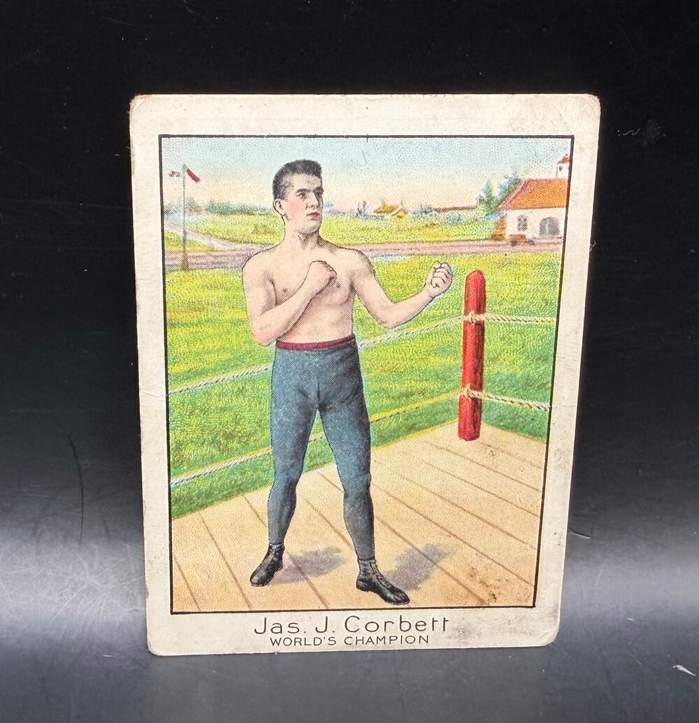1910 T220 Champions Mecca James Corbett Boxing Card Gentleman Jim World Champion